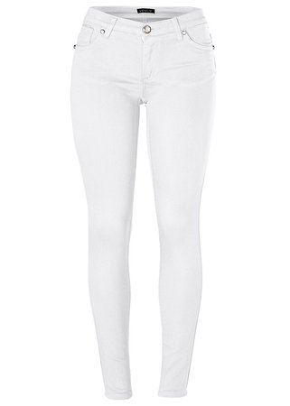 Plus Size Color Skinny Jeans in White | VENUS