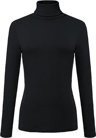 Urban CoCo Women's Turtleneck Slim Fitted Long Sleeve Sweatshirt Active Base Layer Tops Shirts at Amazon Women’s Clothing store