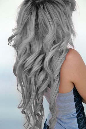 ash gray color hair