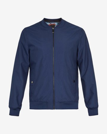 Microfibre bomber jacket - Blue | Jackets and Coats | Ted Baker UK