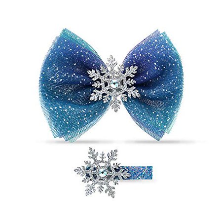 Amazon.com : Hair Bow Barrettes For Girls Alligator Clips Hair Barrettes Clips Tiny Christmas Snowflake Hair Accessories Hair Clips Hair Barrettes For Women Accessories Mesh Hairpin（Blue) : Beauty