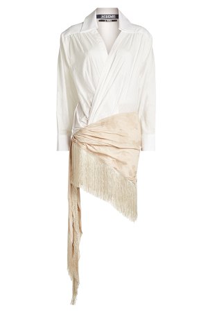 Pareo Dress with Fringed Skirt Gr. FR 34