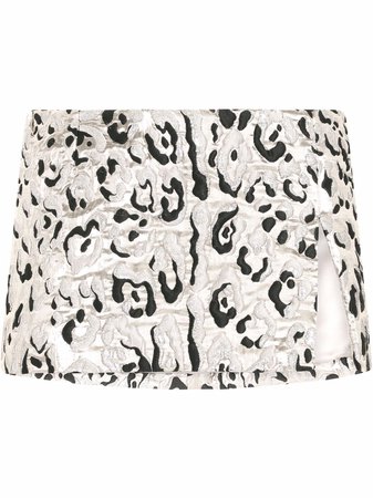 Dolce & Gabbana Metallic Embroidered Leopard Print Skirt - Farfetch