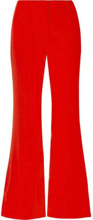 Stretch-crepe Flared Pants