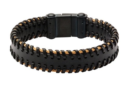 Leather Cable Edge Bracelet