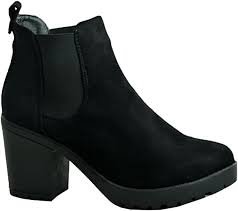 chelsea boots chunky heel black