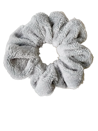 Towel Scrunchy Made with Soft Viscose/Polyester/Cotton Blend in Gray
