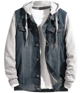 denim jacket with gray sleeves - Google Search