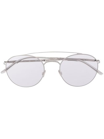 Silver Mykita X Maison Margiela Round Sunglasses | Farfetch.com