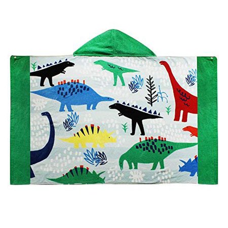 Amazon.com: Violet Mist Kid Hooded Bath Towel Cotton Beach Poncho Towel for Boy (Dinosaur): Gateway