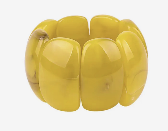 yellow resin bangle bracelet