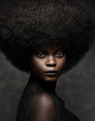 Black afro hair