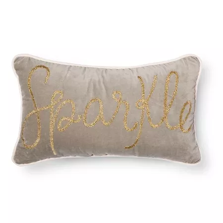 Sparkle Throw Pillow (20"x12") Gray - Pillowfort : Target