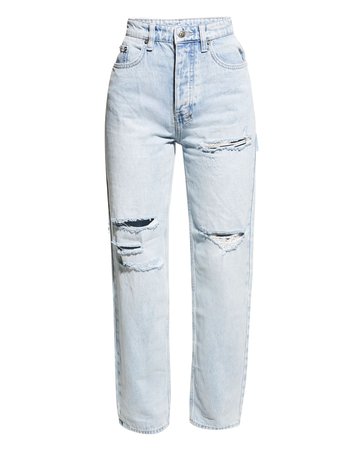 Ksubi Brooklyn Distressed Straight-Leg Jeans | Neiman Marcus