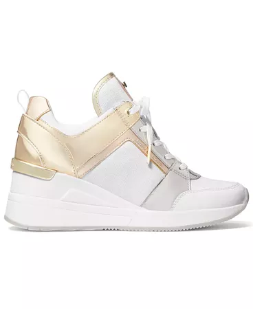 White Michael Kors Georgie Trainer Sneakers & Reviews - Athletic Shoes & Sneakers - Shoes - Macy's