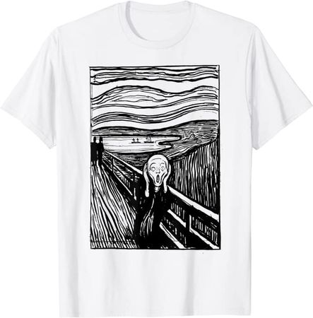 Amazon.com: The Scream T-Shirt Fine Art Vintage Graphic Tee T-Shirt : Clothing, Shoes & Jewelry