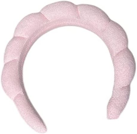 Amazon.com : Mimi and Co Spa Headband for Women - Sponge & Terry Towel Cloth Fabric Head Band for Skincare, Face Washing, Makeup Removal, Shower, Facial Mask - Soft & Absorbent Material, Hair Accessories - Pink : Beauty & Personal Care