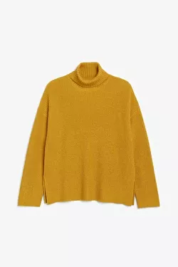 Knitted turtleneck sweater - Black magic - Knitwear - Monki SE