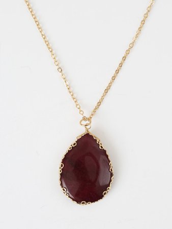 Altar’d State Bubble Pendant Necklace in Burgundy - Necklaces - Jewelry