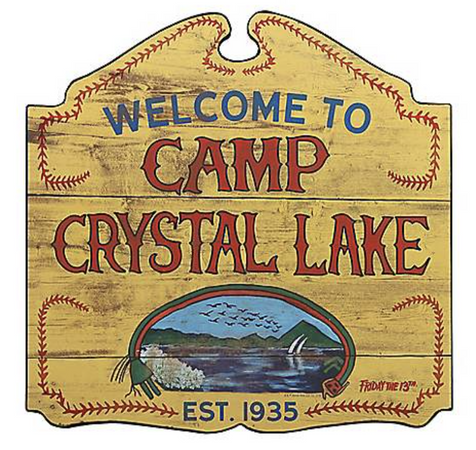 Camp Crystal Lake sign