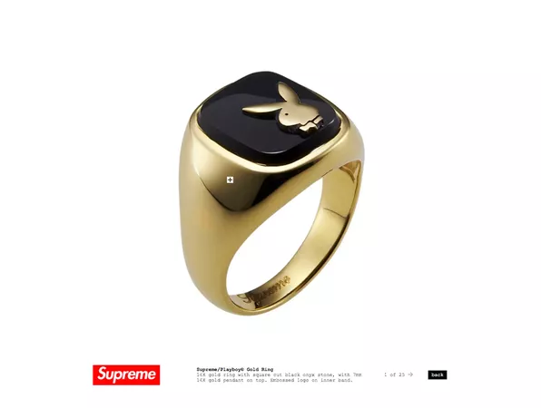 Supreme Supreme/Playboy Gold Ring Size one size - Jewelry & Watches for Sale - Grailed
