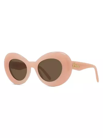Shop Loewe Curvy 47MM Oversized Oval Sunglasses | Saks Fifth Avenue