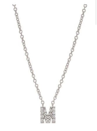 M pendent necklace