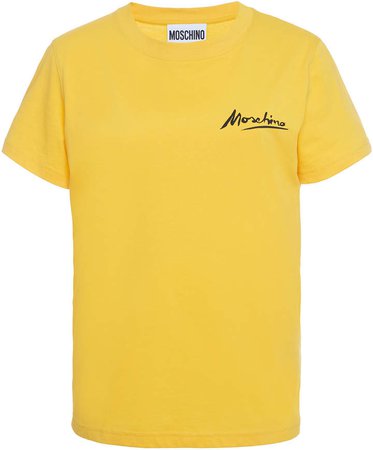 Moschino Logo-Printed Cotton T-Shirt Size: 36