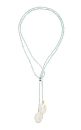 Gold-Filled, Aquamarine, Diamond And Pearl Necklace By Joie Digiovanni | Moda Operandi