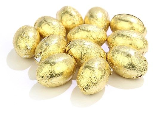 Gold mini Easter eggs - Chocolate Trading Co