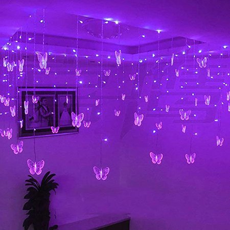 Amazon.com: Lainin String Light 3.5M/11.5FT 96SMD Curtain Light 16 LED Butterfly Strings 8 Mode Fairy Light Strip for Party Indoor Outdoor Room Garden Wall Wedding Christmas Xmas Decorations: Home Improvement