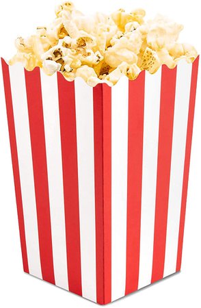 Mini Popcorn Boxes (Set of 100) - Ideal for Movie Nights, Birthdays, Baby Showers - Red and White - 3.5 x 3.5 x 5.5 Inches: Amazon.co.uk: Kitchen & Home