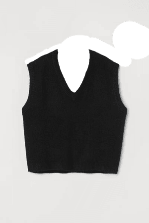H&M black sweater vest