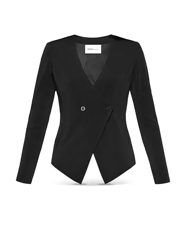 BCBGENERATION Double-Breasted Cutaway Blazer | Bloomingdale's black