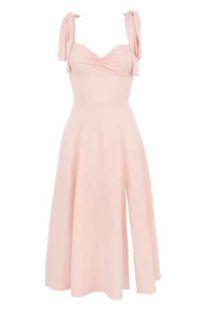 Clothing : Midi Dresses : 'Alicia' Blush Pink Midi Sundress
