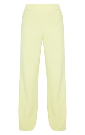 Neon Lime Wide Leg Suit Trouser | Trousers | PrettyLittleThing USA