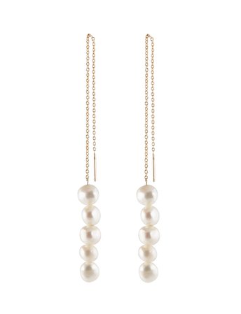 Classic Pearl Small Chain Earring — CbyC