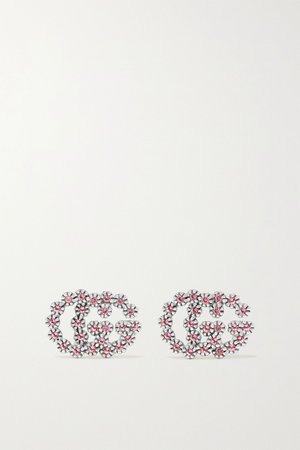 White gold 18-karat white gold topaz earrings | Gucci | NET-A-PORTER