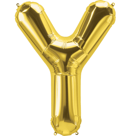 Gold Letter Balloon Y