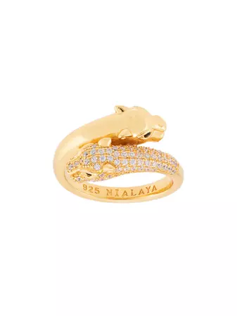 Nialaya Jewelry Panther Twisted Ring - Farfetch