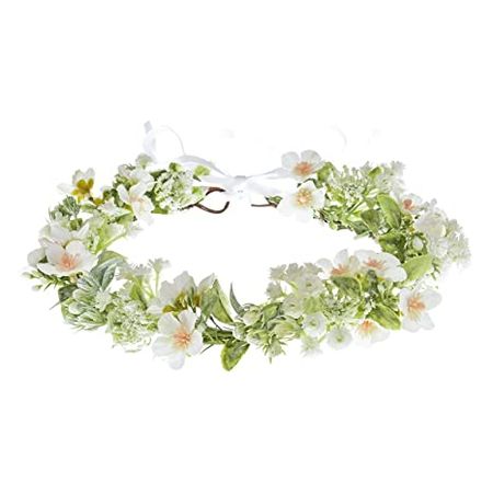 Amazon.com: Vividsun Bridal Green Leaf flower Crown Eucalyptus Floral Headband Wedding Festivals Photo Props (I/white green) : Clothing, Shoes & Jewelry
