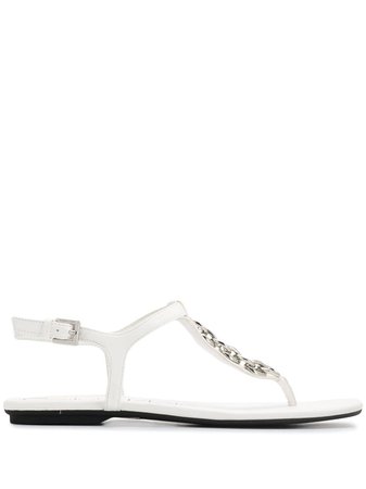 Calvin Klein Chain Link Sandals E8915WHT White | Farfetch