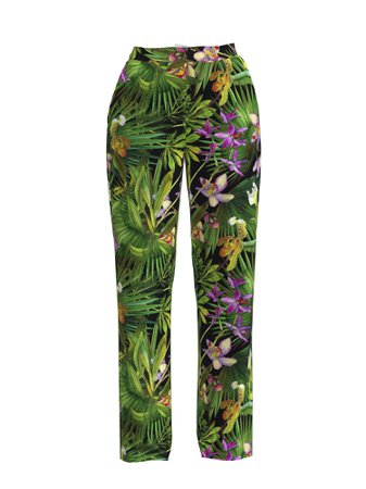 orchid tropical pants