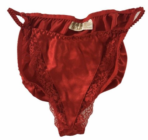 Vintage Victorias Secret Gold Label Second Skin Red Lace Panties Large Sexy | eBay