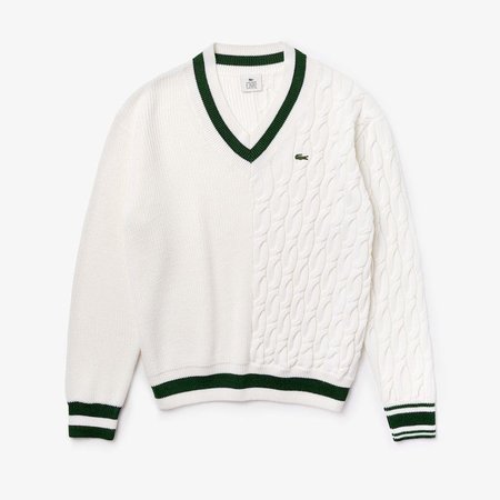 Unisex LIVE Wool Blend V-neck Sweater | LACOSTE