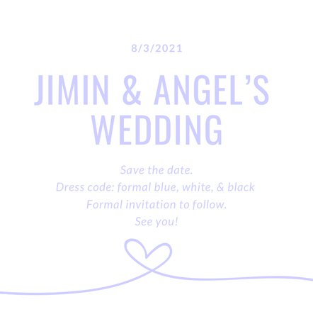 Jimin & Angel Wedding Logo