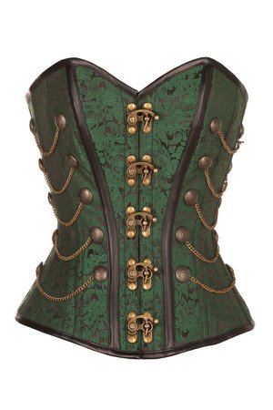 Green Waist Taming Steampunk Corset With Chains – Corset Story US