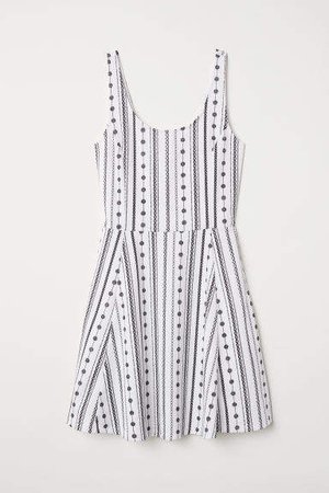 Sleeveless Jersey Dress - White