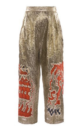 Peria Lame-Silk Tapered Pants By Biyan | Moda Operandi