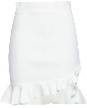 Portman Ruffle-trimmed Ribbed-knit Mini Skirt